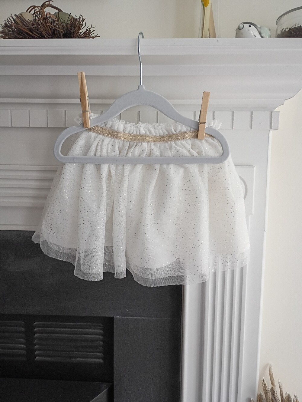 Cat & Jack 3t Cream/Gold Tulle Skirt - Picture 4 of 4